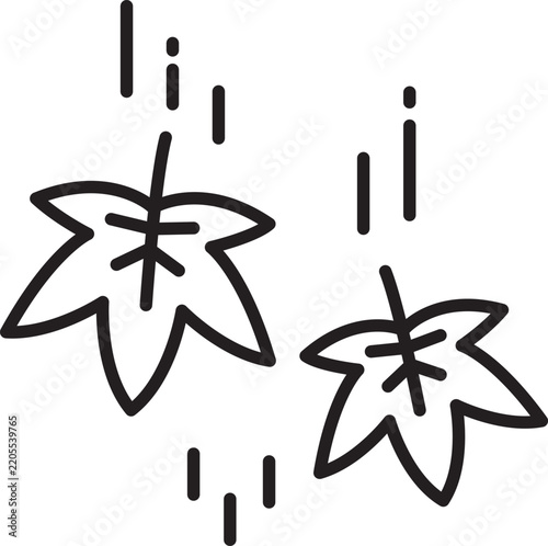 autumn line icon