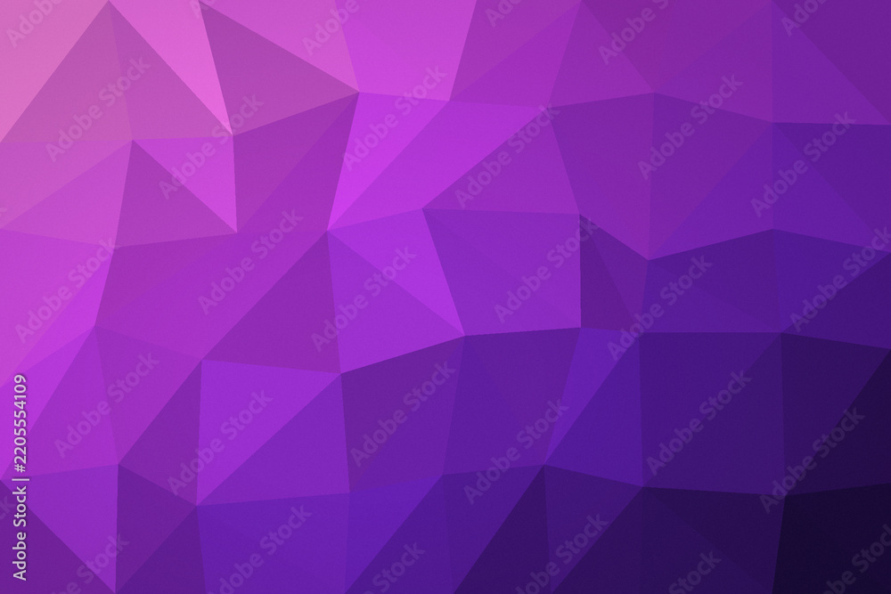 Obraz premium Polygon gradient background in neon purple low poly gradient