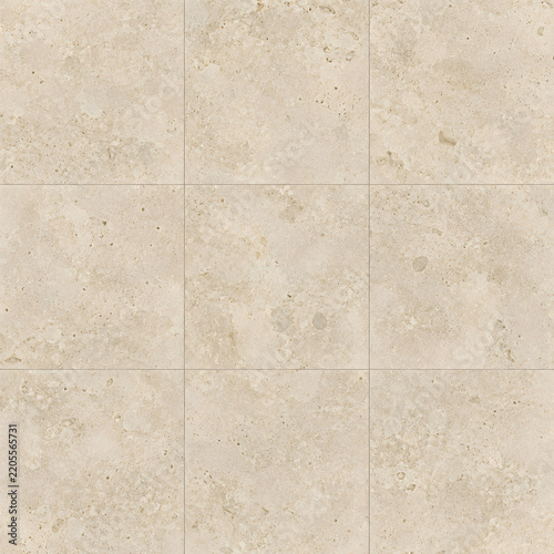 Seamless Beige Limestone Tile Texture for Interior Design