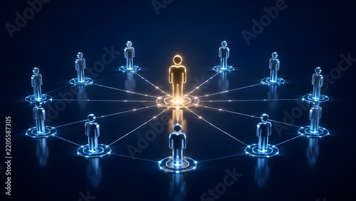 Human Resources Leadership Network And Team Management Concept
