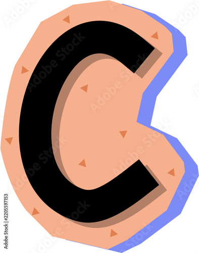 Letter C Graphic Design, Letter C Illustration