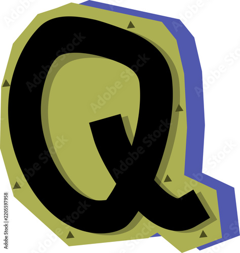 Letter Q Graphic Design, Letter Q Illustration