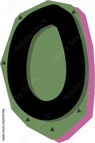 Letter O Graphic Design, Letter O Illustration