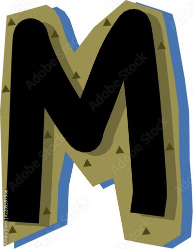 Letter M Graphic Design, Letter M Illustration