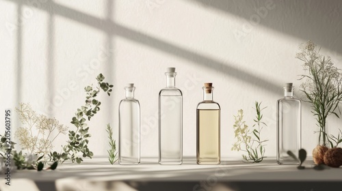 Glass bottles arrangement