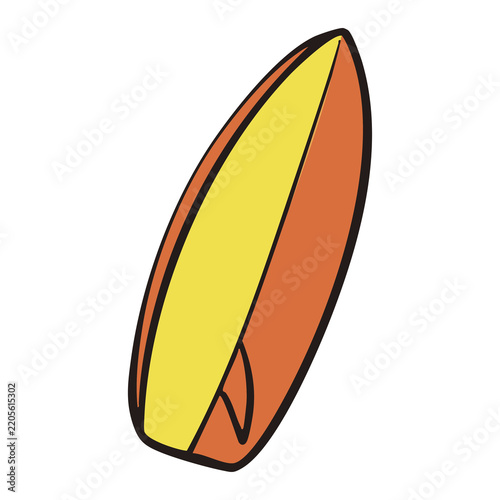 Surfboard Summer Beach Icon Illustration