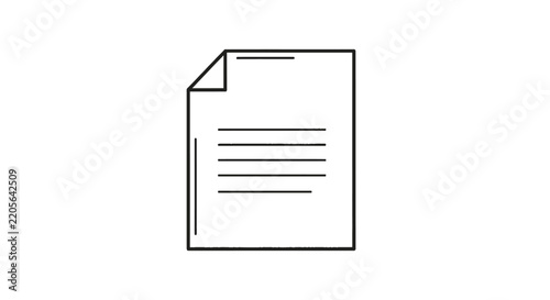 Document Icon With Folded Corner.