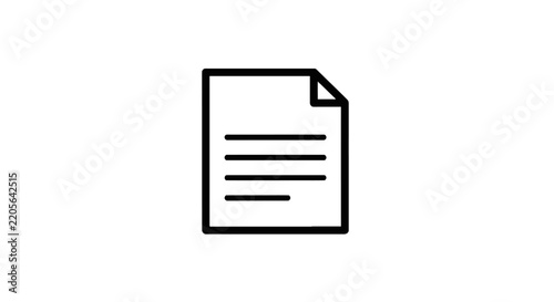 Document Icon With Folded Corner.