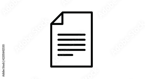 Document Icon With Folded Corner.