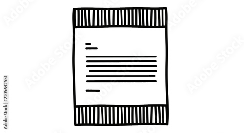 Document with lines on paper.