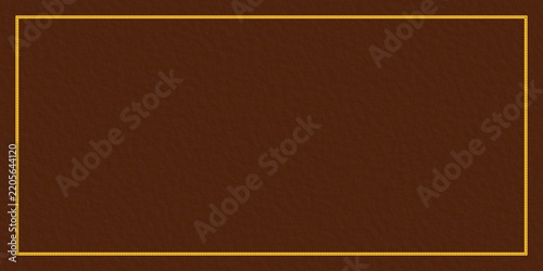 Rich brown background with an elegant golden border frame for luxury certificates and invitations