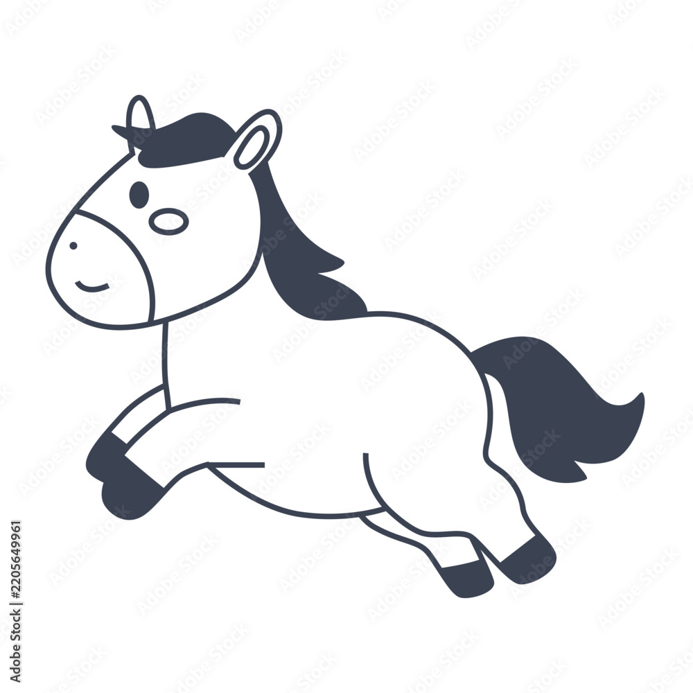Obraz premium Horse Outline Illustration