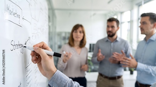 business people discussing project