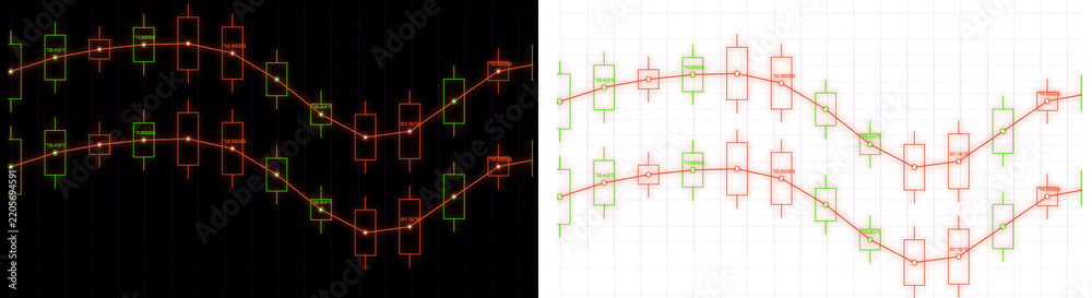 Obraz premium Candlestick chart financial trend graphic element isolated on transparent background