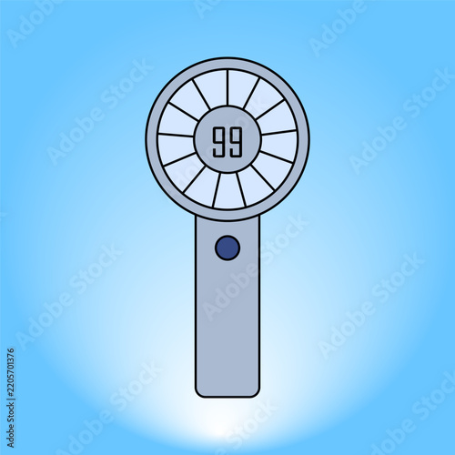 Fan portable colors icon on white background