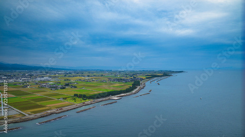 Tapety artystyczne 秋の富山県入善町の沿岸の風景