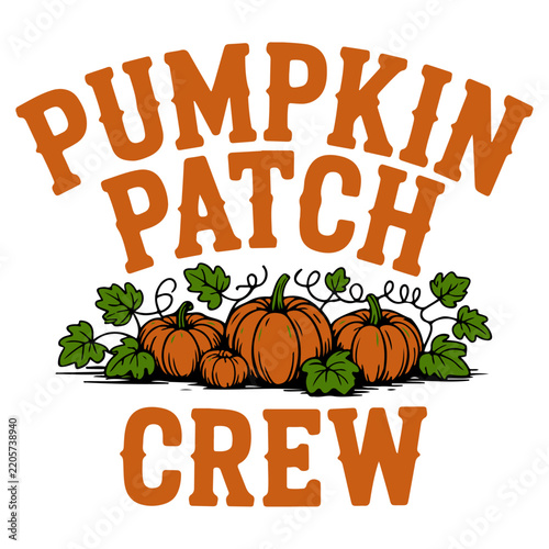 Retro Pumpkin Patch Crew Fall Halloween Graphic