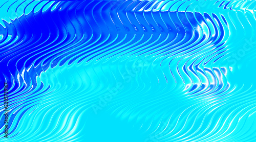 Abstract liquid metal wave background in deep blue and cyan creates a futuristic fluid motion pattern for high tech digital displays and modern web backgrounds.