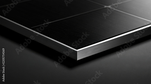 Modern anodized aluminum frame with clean edge cutout for graphic design projects