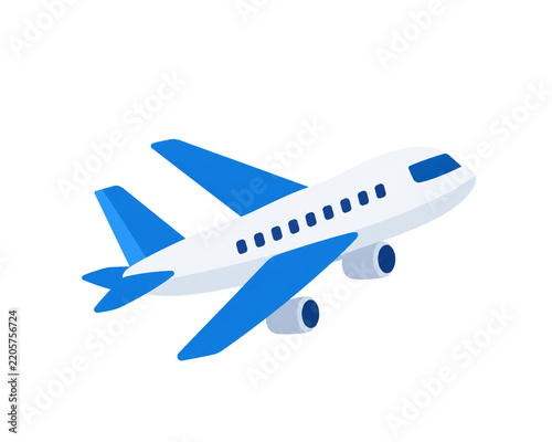 Sleek Airplane Front View Simple Flat Icon
