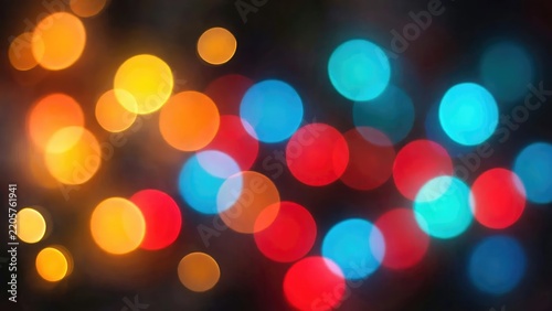 Vibrant Bokeh Lights Abstract Background Festive Celebration.