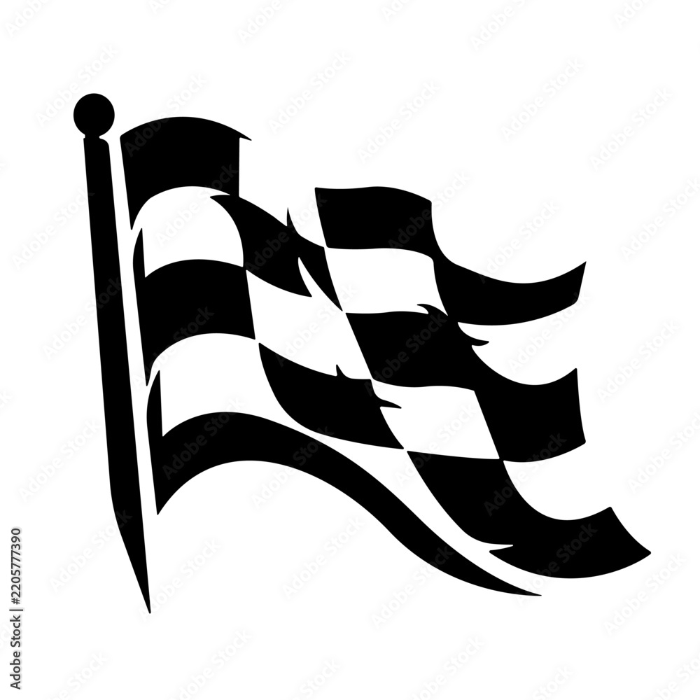 Obraz premium Racing checkered flag symbol representing victory competition finish line motorsport and speed