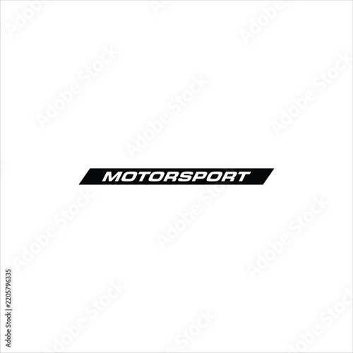 Motorsport Racing Logo Design with Bold Italic Typography on White Background