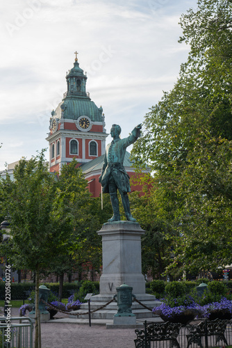 Birger Jarls torg and Riddarholmen Church in Stockholm, Stockholm, Sweden