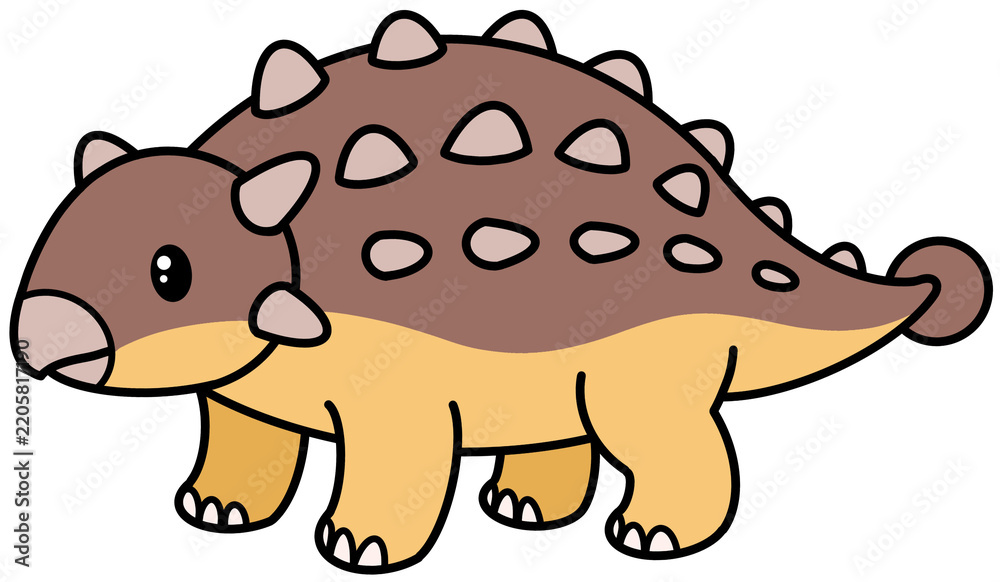 Fototapeta premium Ankylosaurus character illustration