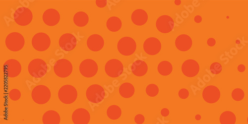 Dots halftone orange color pattern gradient texture with technology digital background. Dots pop art comics with summer background. modern orange dotted