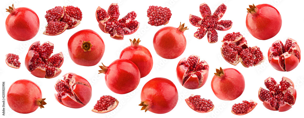 Obraz premium pomegranate isolated, full depth of field