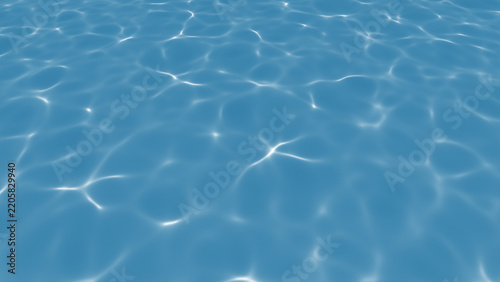 Obraz na plátně aqua swimming pool water caustics background realistic sun reflection clear ripp
