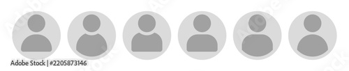 Plain pictogram user avatar headshot. Login profile button or log out unknown account admin icon. Register genderless line icon placeholder. Man or woman neutral gender.