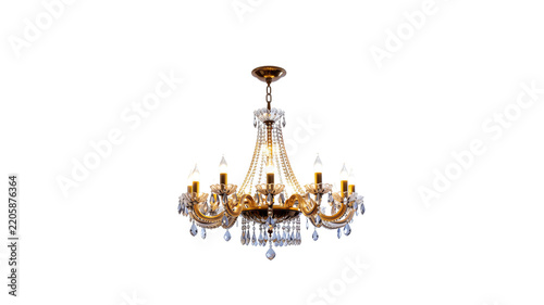 Elegant classic crystal chandelier hanging light fixture luxury ornament