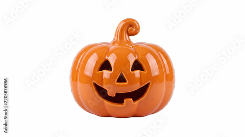 Glossy 3D Jack-o-Lantern Pumpkin Decoration