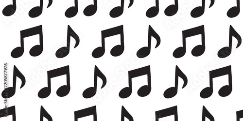 音符のシンプル繰り返し模様