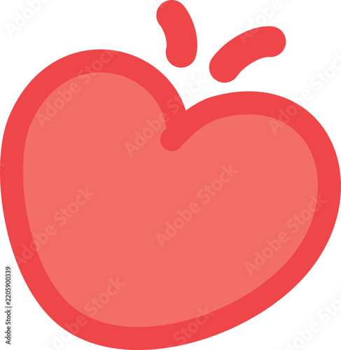 Red beating heart with pulse marks