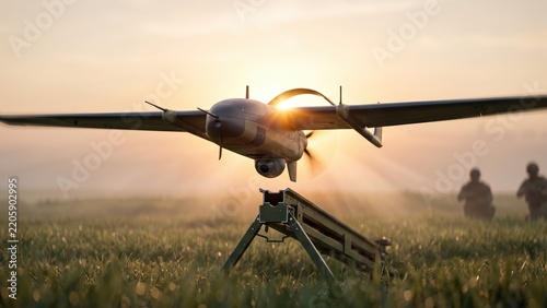 Reconnaissance Drone – Fixed Wing UAV Launch from Field Catapult