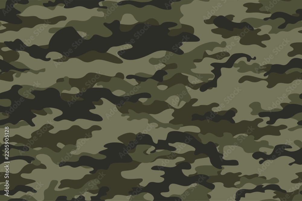 Fototapeta premium military camouflage background, vector army seamless pattern, stylish urban design