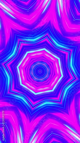 Vibrant Abstract Geometric Starburst Pattern with Neon Glow Effect.