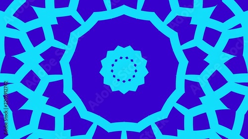 Vibrant Abstract Green Shapes on Blue Background Frame Design.
