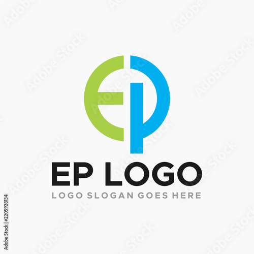 EP Circle logo vector image
