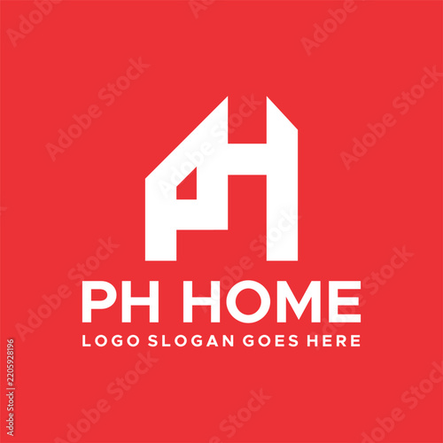 PH home real estate logo vector image