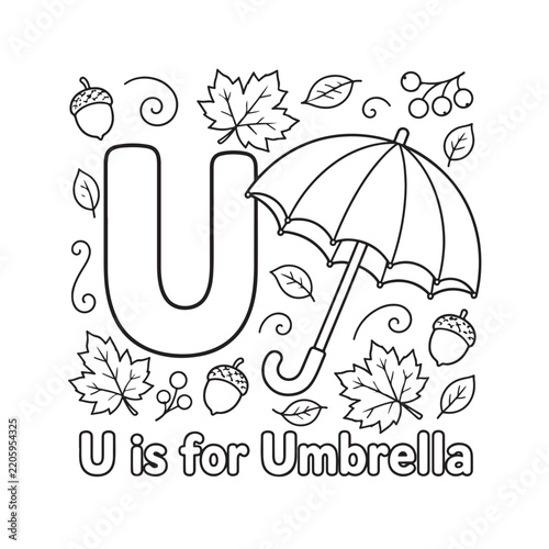 Autumn ABC Coloring Pages 