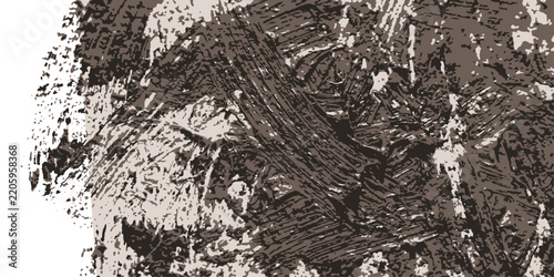 Abstract Textural Swirls: A macro view of impasto paint strokes creates a dynamic, textured composition with a monochrome palette.