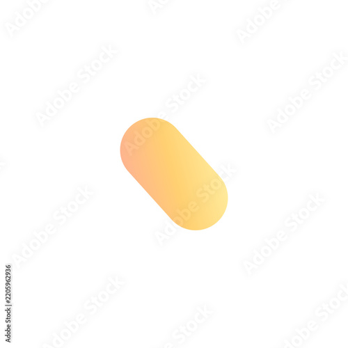 Peach Yellow Gradient Short Capsule Design Element