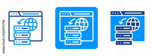Bild auf Leinwand Web Server Icon In Dual Tone Style