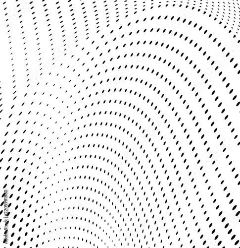 Curved halftone dot pattern suggesting a smooth and continuous wave motion background design
