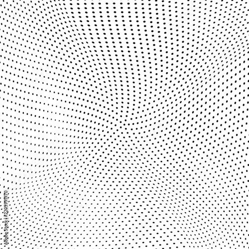 Curved halftone dot pattern suggesting a smooth and continuous wave motion background design