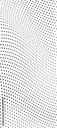 Curved halftone dot pattern suggesting a smooth and continuous wave motion background design